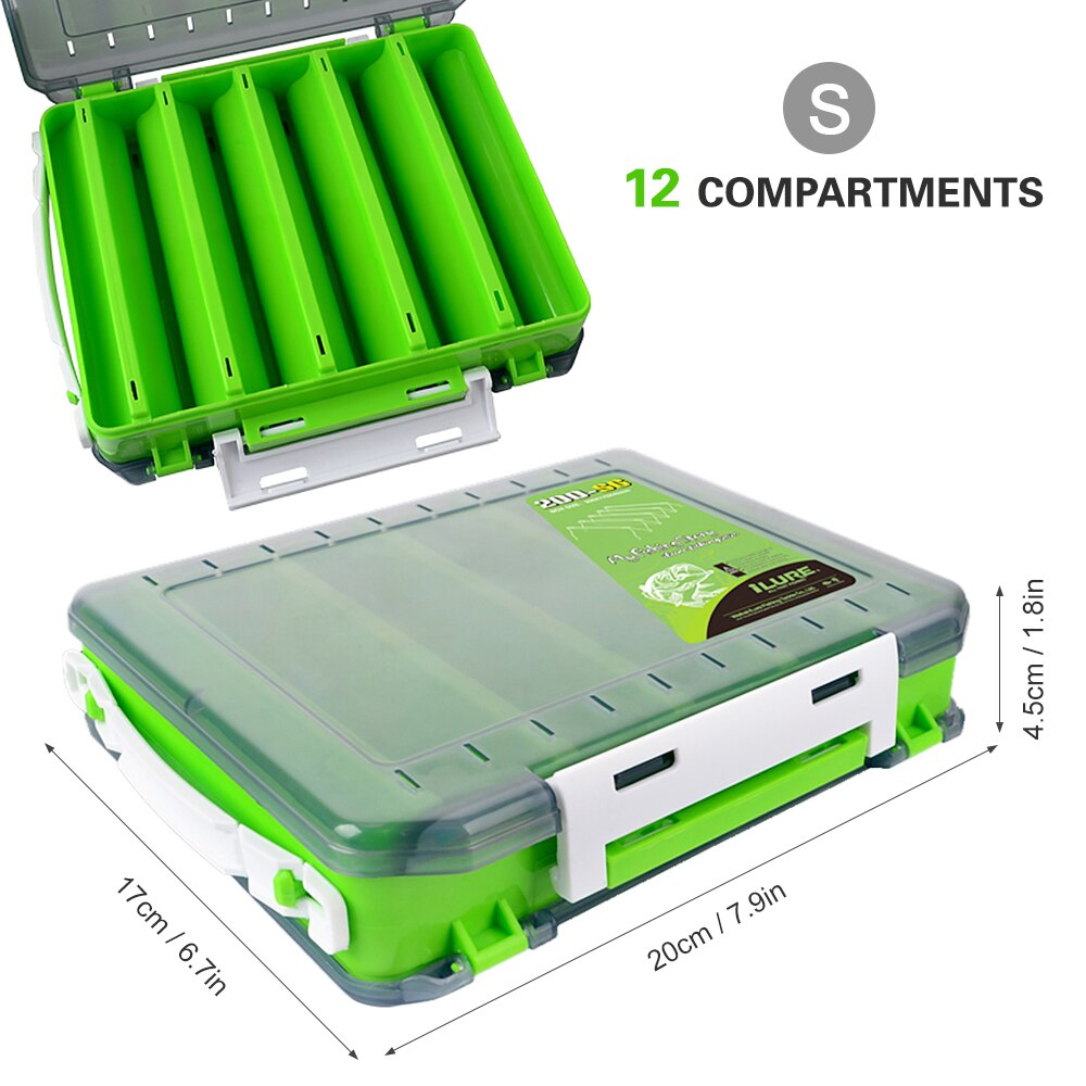 Double Sided Fishing Box Fishing Accessories Lures Hooks Storage Box Fishing Tackle Organizer Box