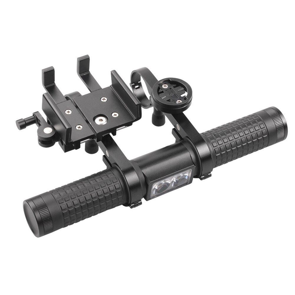 5 w 1 wydłużenie kierownicy rowerowej USB ładowanie lampa rowerowa uchwyt na latarkę zacisk rozszerzenie uchwyt podporowy akcesoria rowerowe