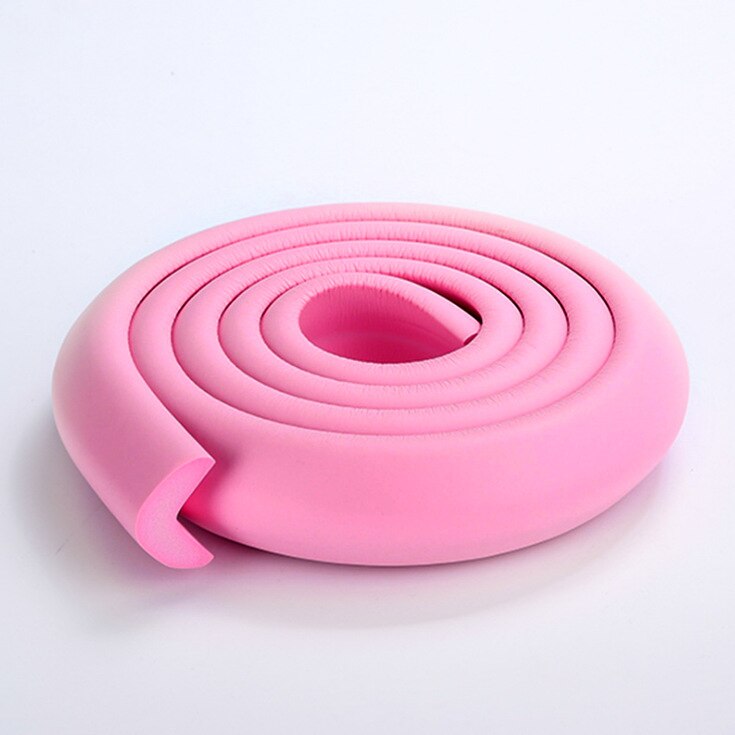 2m- ränder typ babysäkerhet skrivbord bord kantskyddsremsa säkerhet barnskydd stötfångare kantvinkel hem anti-kollisionsremsa: 10 rosa rött