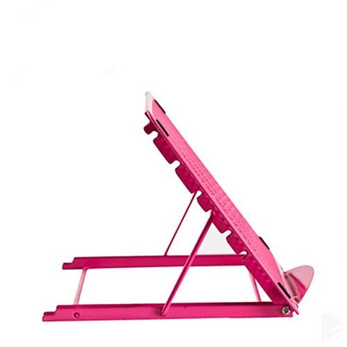 Portable Folding/Adjustable Mesh Laptop Notebook/ Book/ipad Table /Desk/ Tray /Stand /Cooling Stand Pink