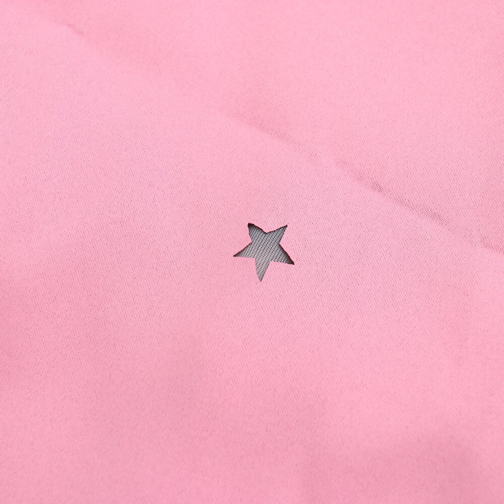 Cortinas con estrellas, doble tela y gasa, grises