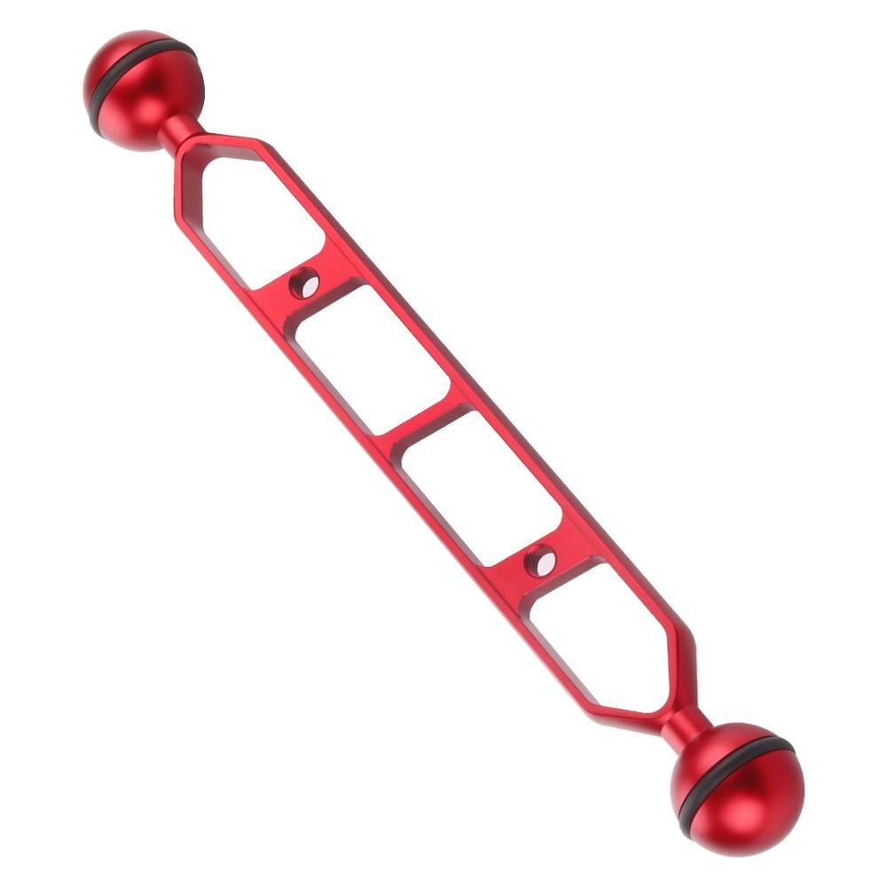 Puluz 9 tommer 22.9cm aluminiumslegering dykkerarm med dobbeltkugler til undervandslygte/videolys, kuglediameter :1 tommer  / 2.54cm