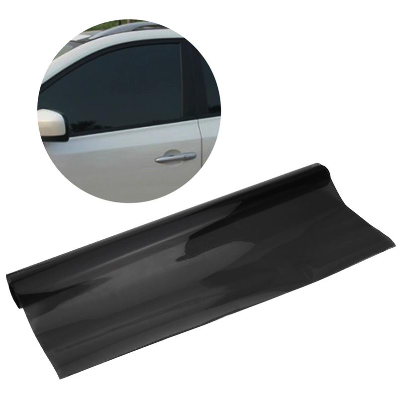 Película opaca para ventana de coche y furgoneta, protección solar Universal, color negro oscuro, 75CM x 6M, Reducción de calor deslumbrante de privacidad