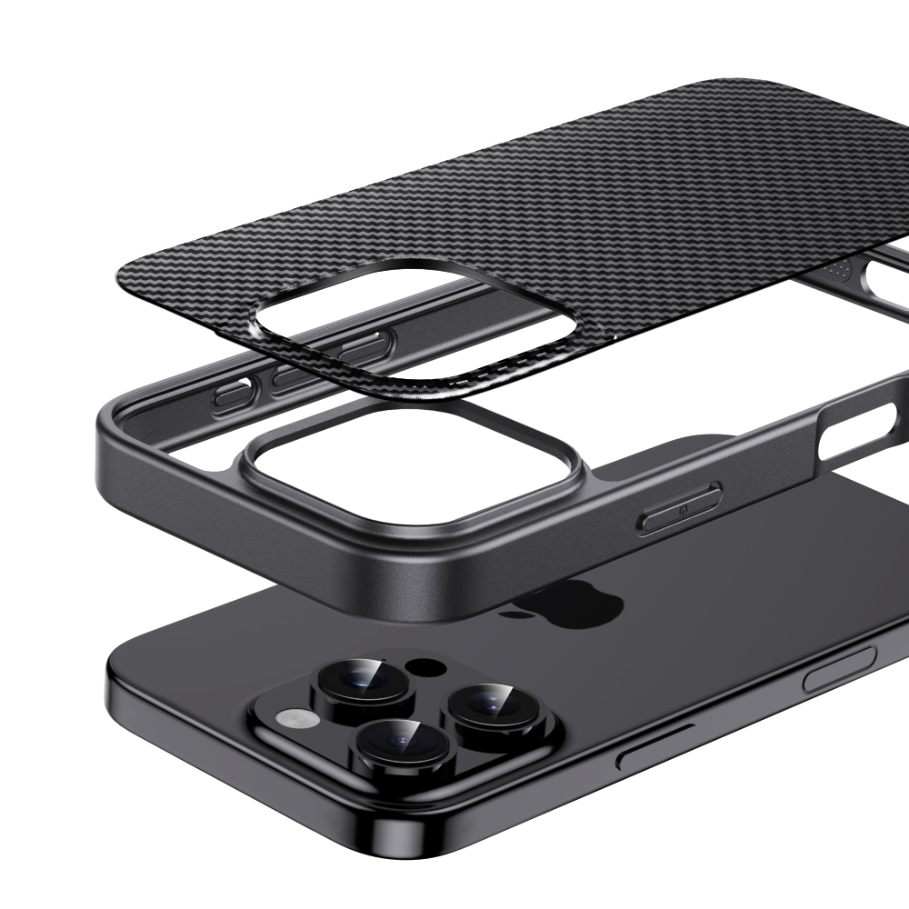 Coque de téléphone mate antichoc de luxe, étui arrière en Fiber de carbone Kevlar pour iPhone 16 14 11 12 13 15 Pro Max 14 15 16 Plus