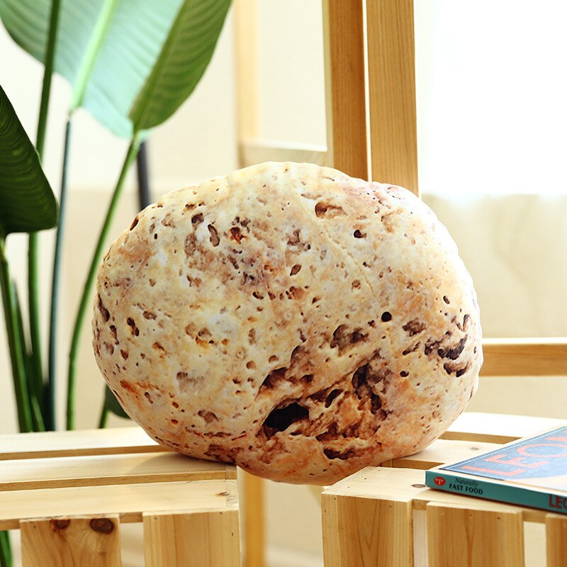 Simulated Stone Sofa Pillow Soft Pebble Stone Pillow Movie Props Home Decor Pillow Back Cushion Toy Kids Birthday