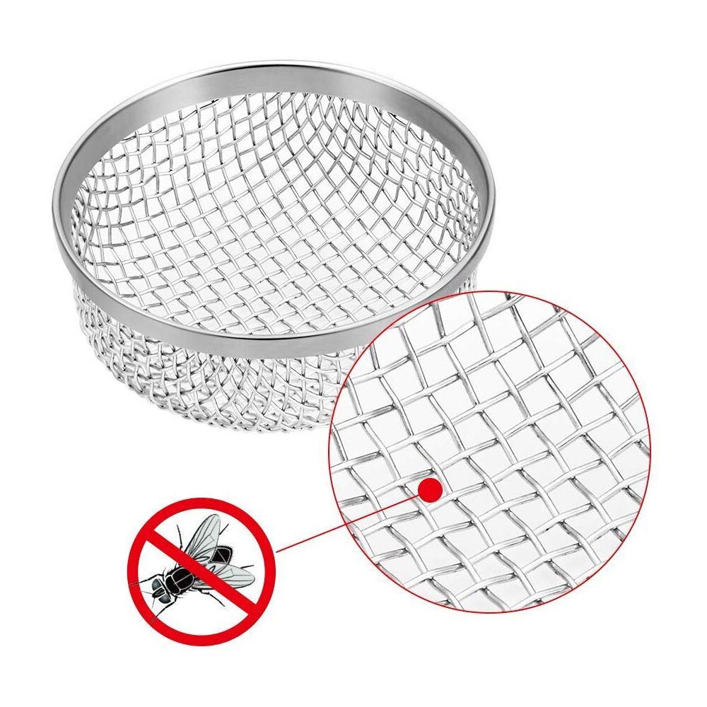 Iztoss 2- pack flygande insektsnät rv ugnsventilkåpa 2.8 tums nät i rostfritt stål med byte av installationsverktyg