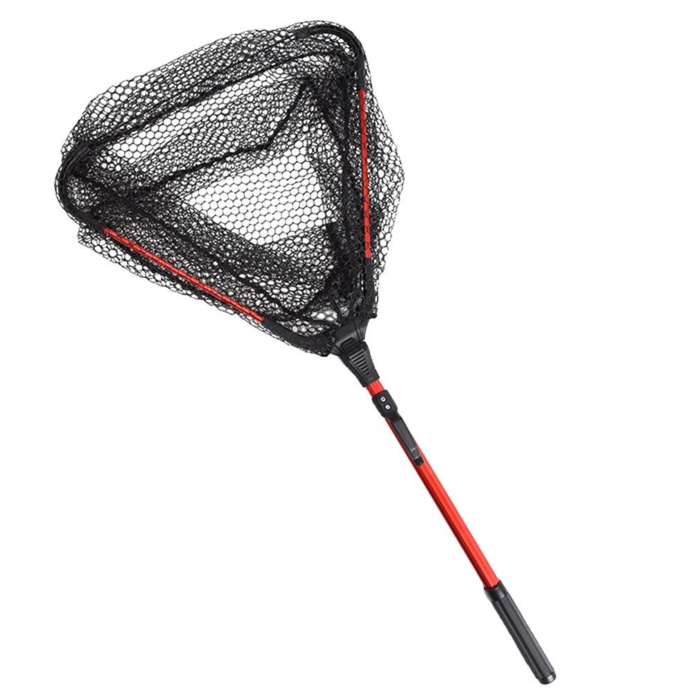 Aluminum Alloy Fishing Net Telescopic Fish Catching Landing Nets Gear Fish Landing Net Foldable Collapsible Telescopic Pole