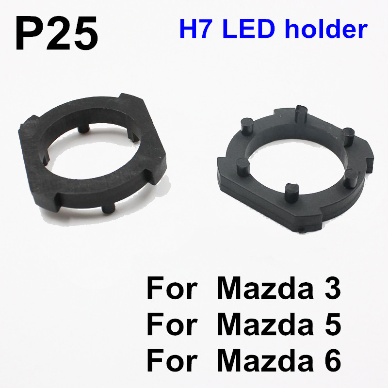 Rockeybright H7 Auto Koplamp Adapter Voor Mazda 3 Led H7 Lamphouder Adapters Socket Base Opwaaiveer Voor Led Koplamp lampen