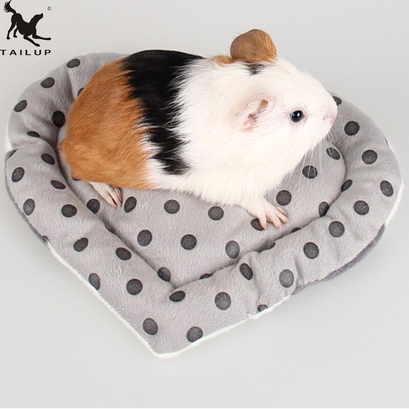 Tapete antimordedura para mascotas pequeñas, Hamster en forma de corazón, suave, corto de felpa, cálido para invierno, conejillo de indias, cama de erizo, juguetes para mascotas