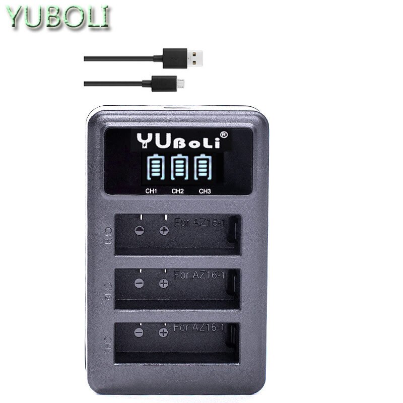 Xiaomi Yi-Batería de 1400mAh + cargador USB de 3 vías para yi, Xiaomi Yi, cámara de acción, versión internacional: charger only
