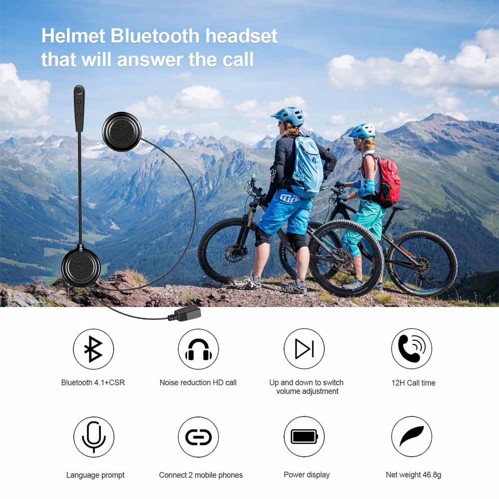 Ejeas E1 Bt 4.1 Draadloze Bluetooth Motorhelm Headset Intercom Interphone Moto Helm Oortelefoon Hoofdtelefoon Speaker