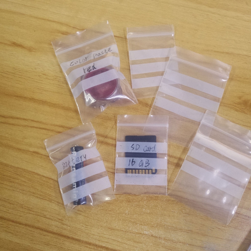 100 PCs/pack Small Plastic Self-Sealing Zipper Jewelry Storage Bags Writeable Reclosable Zipped Leak-proof Jewelry Packaging
