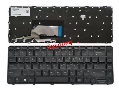 English Backlit keyboard for HP Probook 430 G3 430 G4 440 G3 440 G4 445 G3 640 G2 645 G2 446 G3 US laptop: no backlight