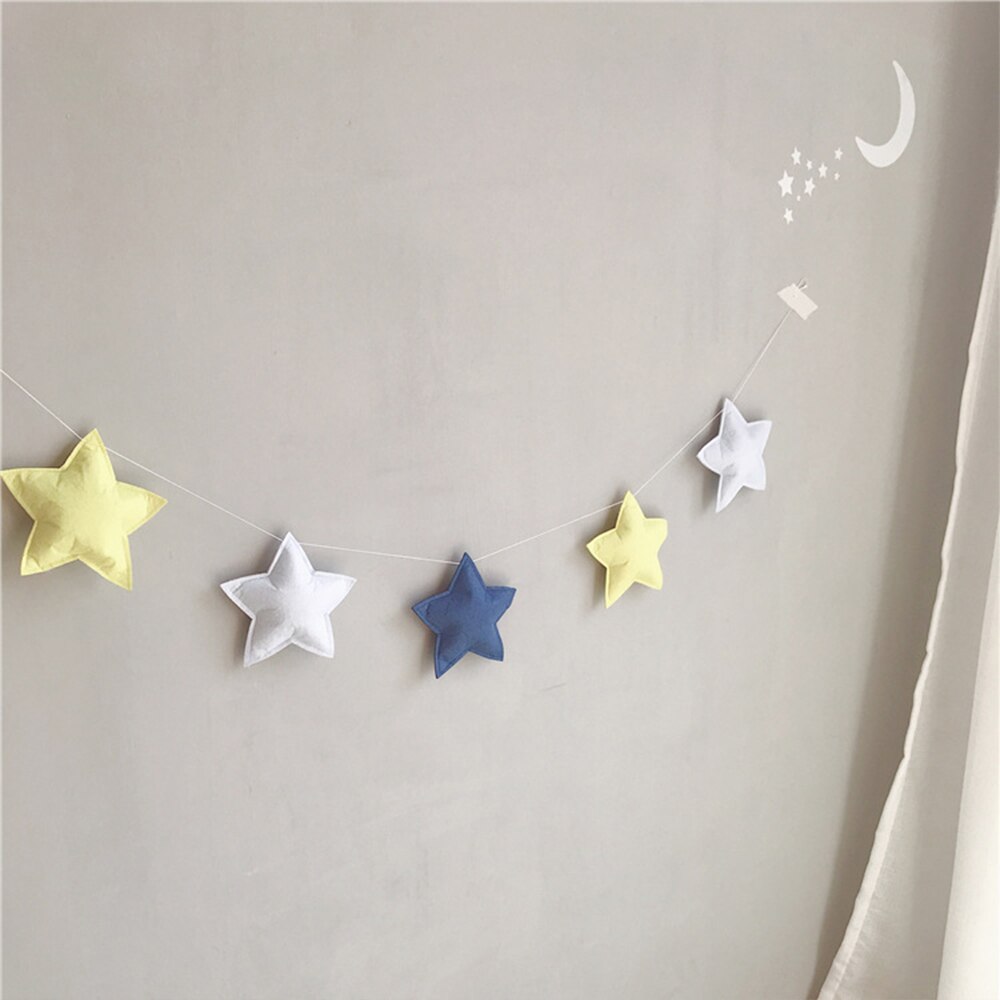 Babykamer Decor Star Bumper Nordic Ins Stijl Baby Wieg Muur Opknoping Decoratie Tent Fotografie Props Pasgeboren Baby Bumper