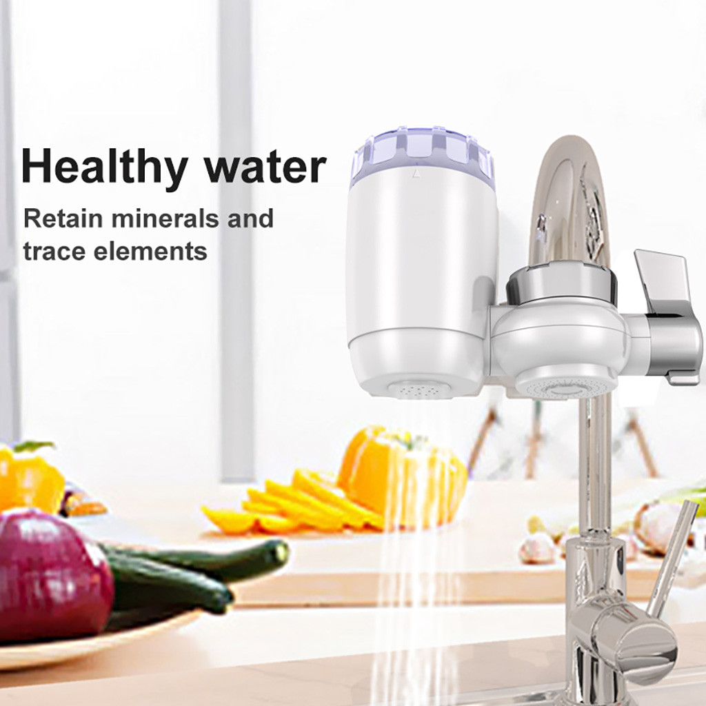 Water Faucet Filtration System Mini Faucet Water Filter Tap Water Filter with Activated Carbon Fits Standard Faucets FD