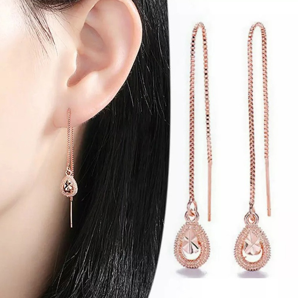 Lange Draad Kwastje Oorbellen Zilver Kleur Opknoping Vrouwen Oorbellen Zomer Sieraden Meisjes Party