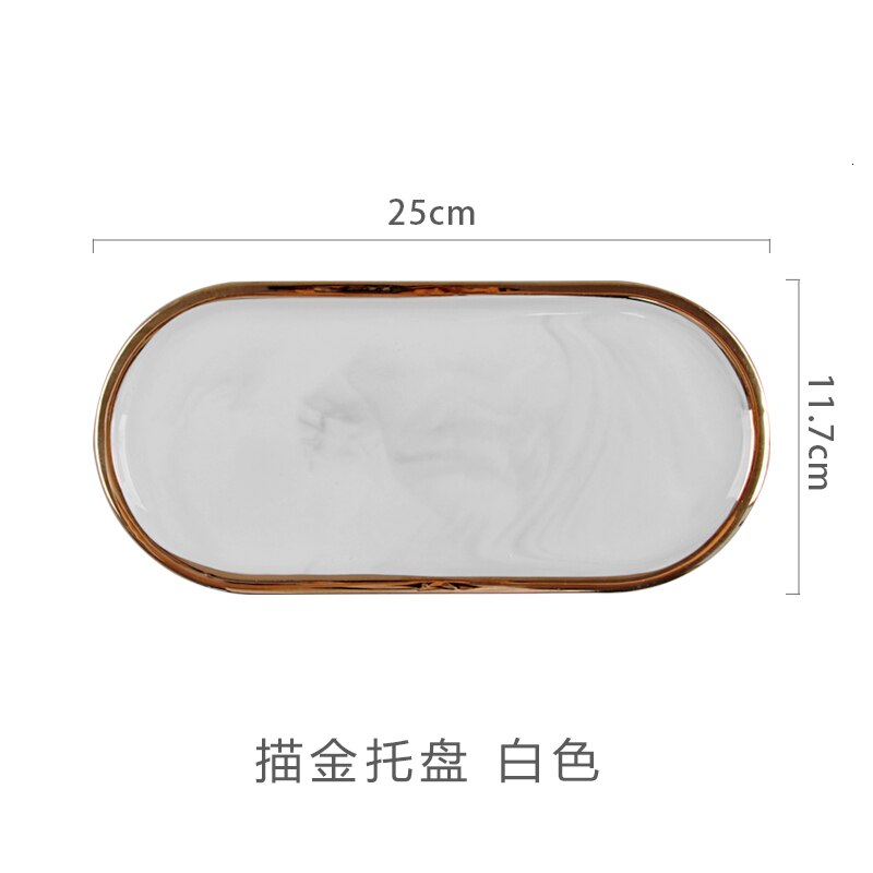 Tasses en céramique japonaise marbre plaqué or | Tasses à café blanc et noir, tasse de petit déjeuner: Gold tray white
