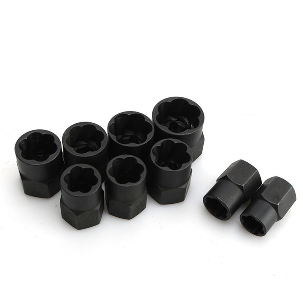 11pcs/Set Broken Nut Bolt Extractor Hex Head Rust Damaged Screw Removal Tool Durable And Practical