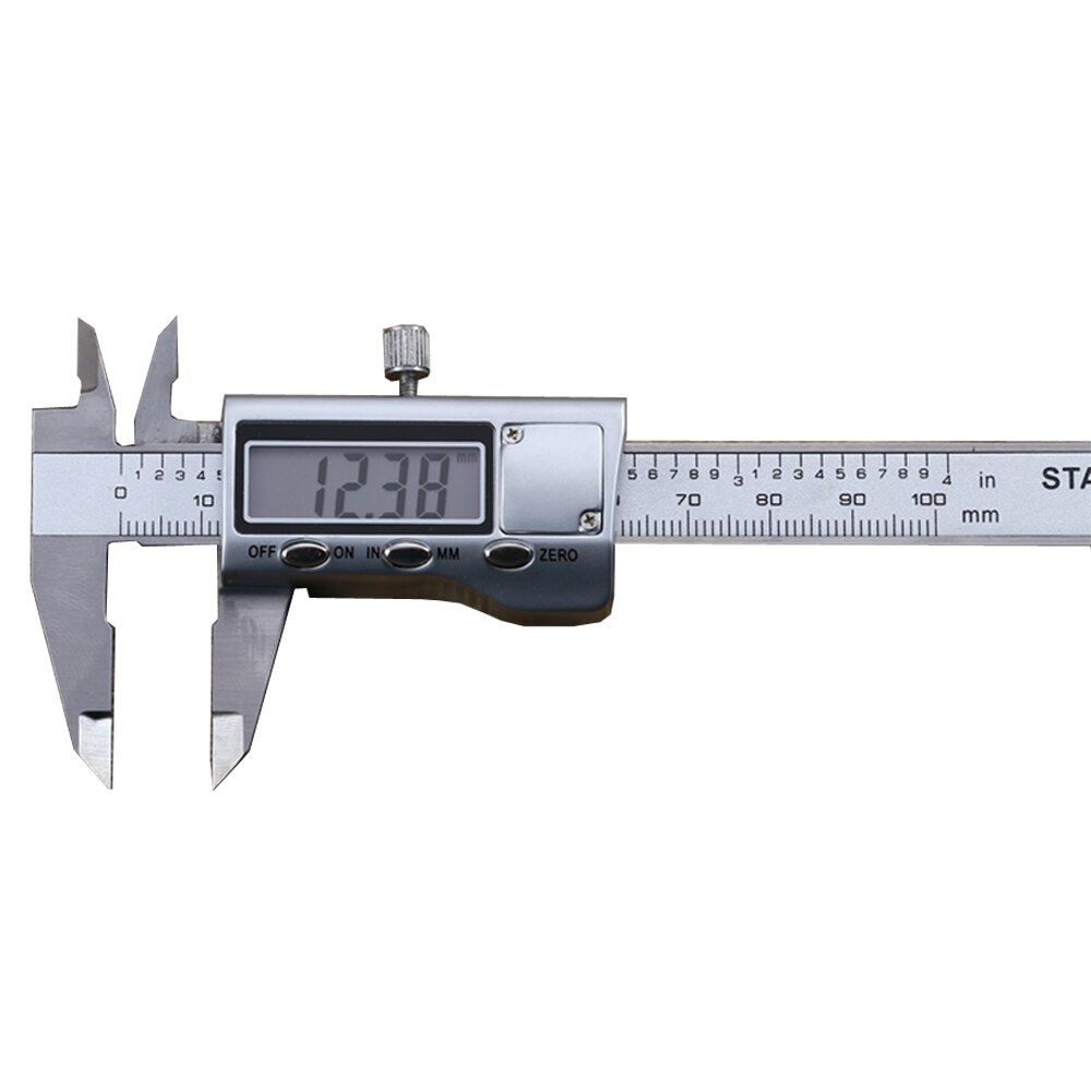 Calibrador Digital electrónico LCD de Metal, 4 pulgadas, 100mm, acero inoxidable, micrómetro a Vernier, herramientas de medición, calibradores digitales