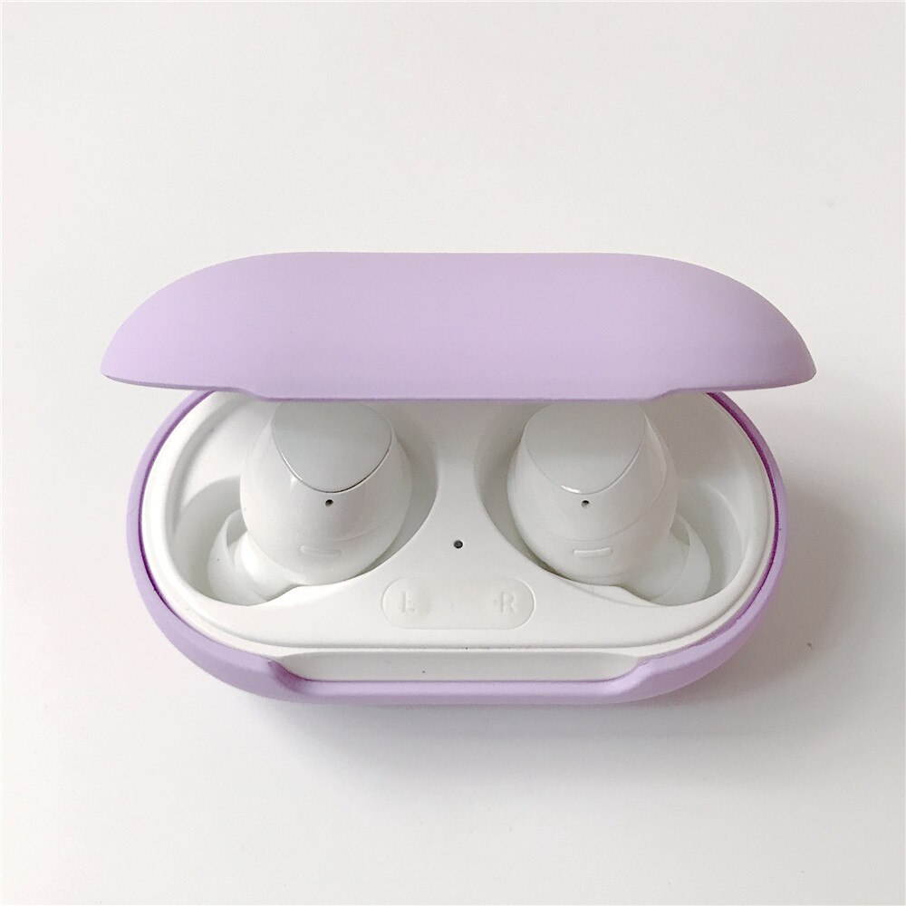 Matte hard pc escudo protetor para samsung galaxy botões caso bluetooth sem fio fone de ouvido saco de carregamento capa caixa acessórios: Light purple
