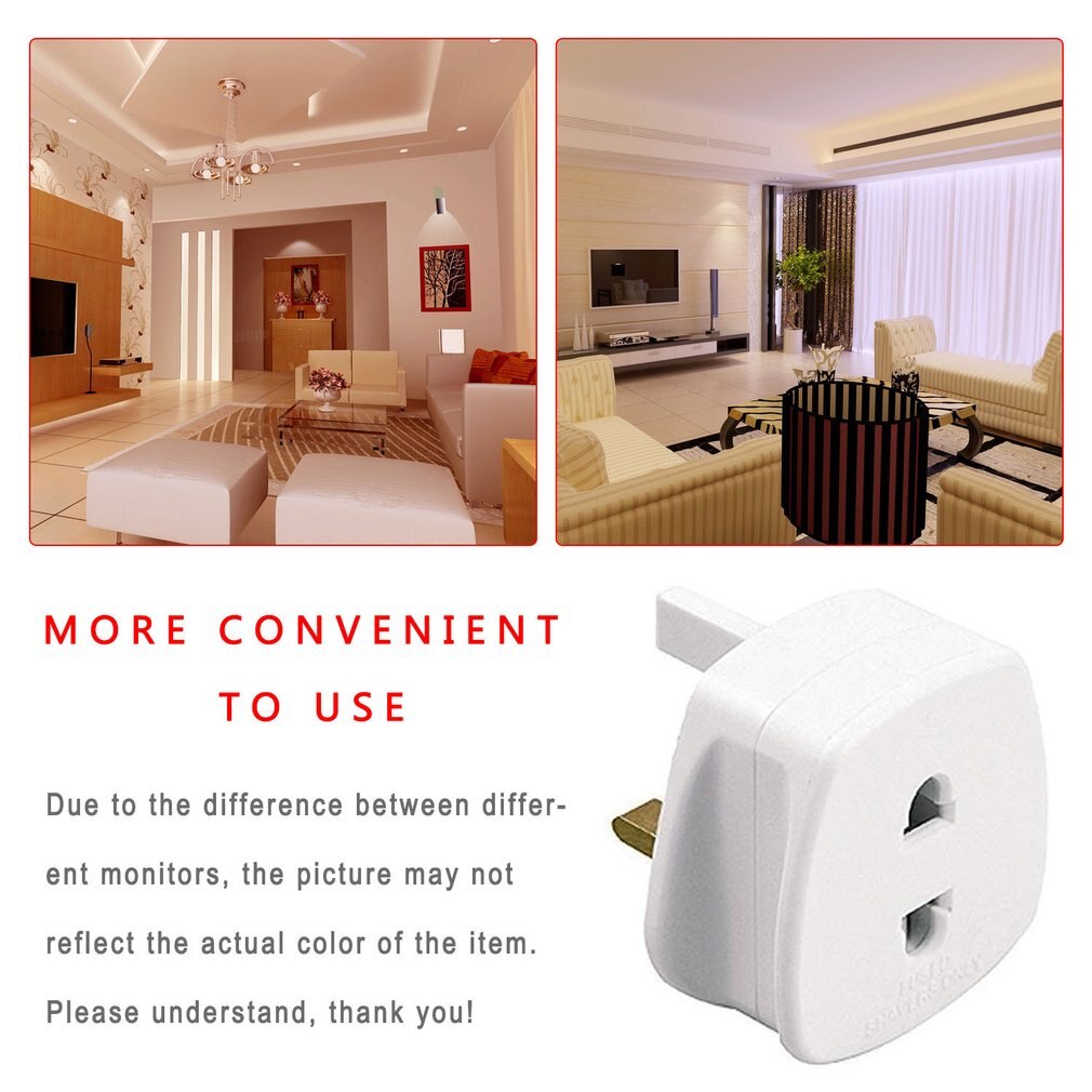 European American To British Plug European Standard To British Standard Conversion Plug British Adapter