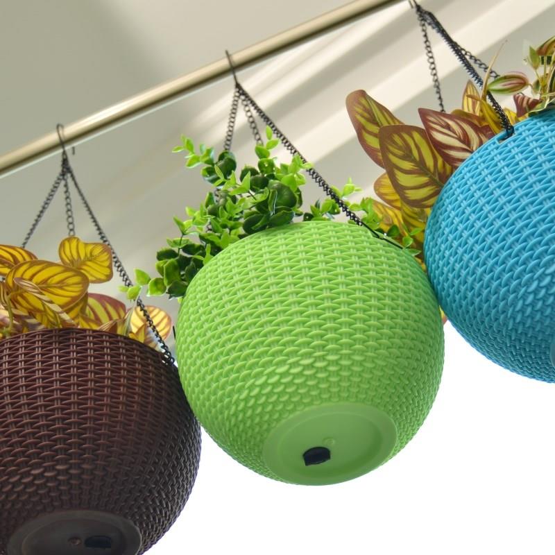 Wiszące kosze domowe ganki balkon wisząca donica dekoracyjne kosze doniczki doniczkowe łańcuch z tworzywa sztucznego wisząca donica s koszyk