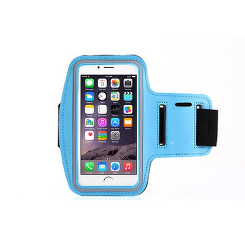 PINZHENG Universal Arm Band Phone Case Waterproof Bracelet Mobile For Run Outdoor Sports Running Phone Holder For iPhone Android: Sky blue