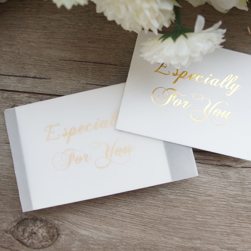 multi-use 25pcs Mini especially for you Card gold with transparent white envelope Scrapbooking party invitation DIY card