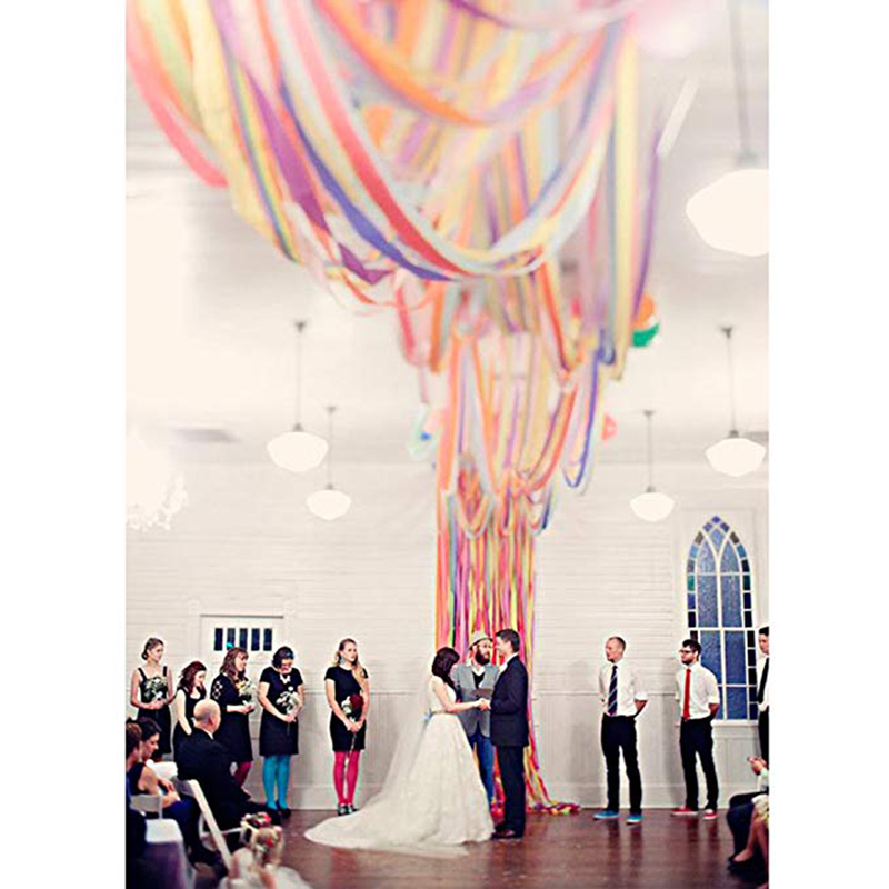 4.5cm*10m Crepe Paper Streamers Paper Garland Backdrops For Wedding Birthday Baby Shower Party DIY Decoration Pinata Material