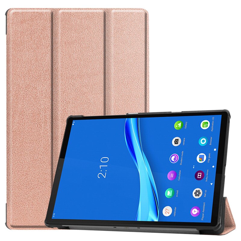 For lenovo tab  m10 fhd plus etui tb -x606f tb -x606x pu lær magnetisk nettbrett foliodeksel for lenovo tab  m10 plus 10.3 tommer: Rose gull