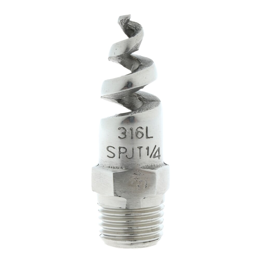 Spiral Spray Nozzle 1/4 inch Male 316L--Stainless Steel 120° for Washing Cleaning