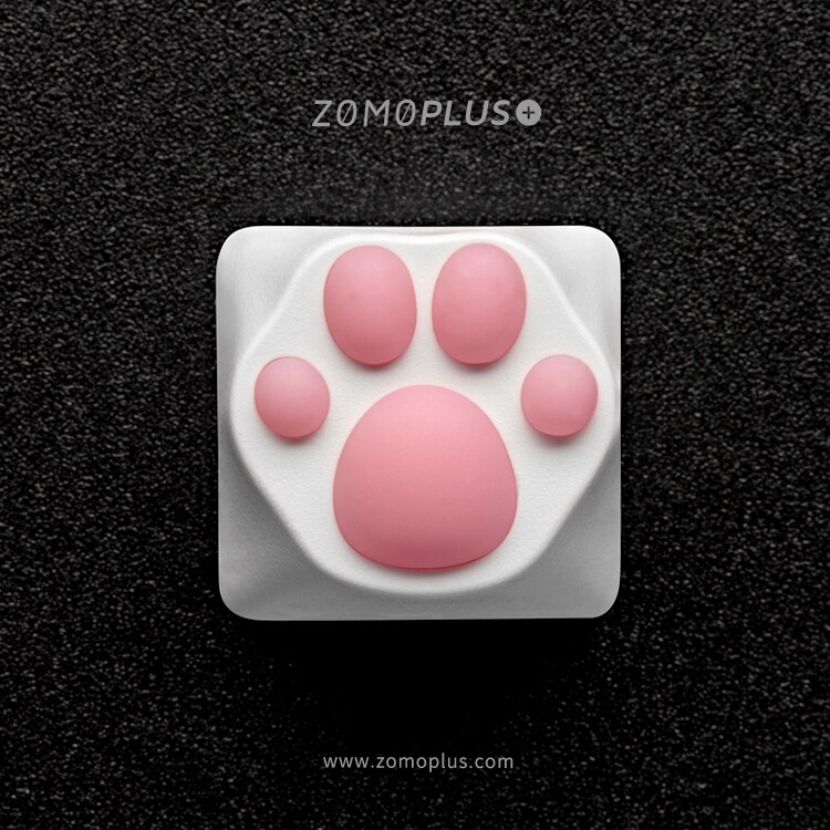 Key cap mechanical keyboard keycap personality ,Cute cat paw Modeling keycap ABS silicone keycaps MX axis,Z18: Pink white