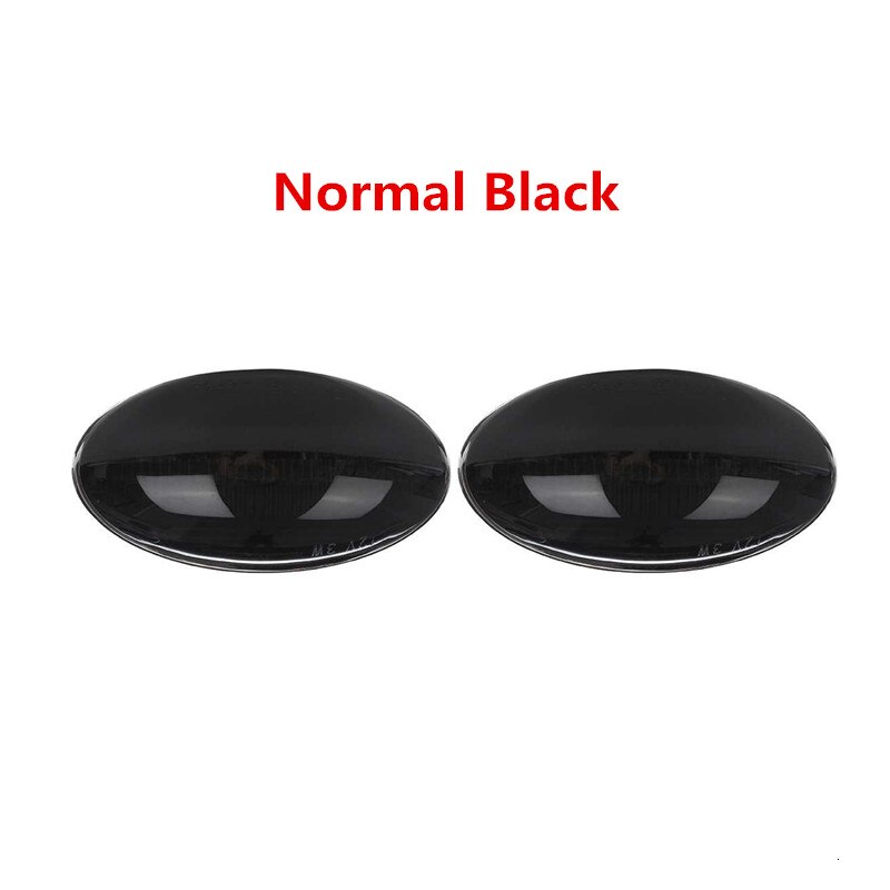 2x12 V Vloeiende Side Repeater Lamp Dynamische LED Side Marker Light Panel Lamp Fout Gratis Voor BMW MINI cooper R50 R52 R53 2002: Normal Black