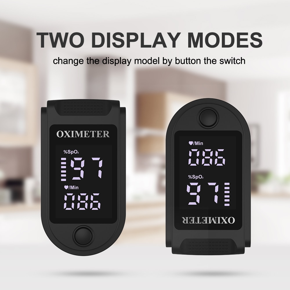 Household Digital Fingertip pulse Oximeter Blood Oxygen Saturation Meter Finger SPO2 PR Monitor health Care