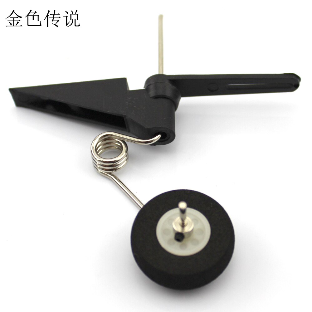 Electric aircraft tail wheel bracket fixed wing KT board with damped aircraft model steerable landing gear