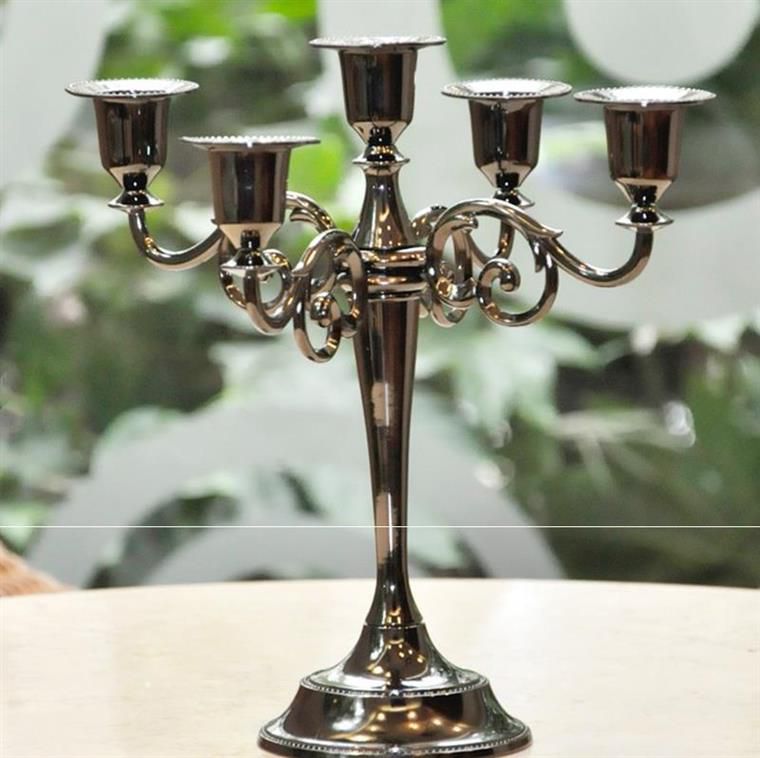 Metal 7/5Head Gold-plated Candlestick Vertical Zin... – Grandado