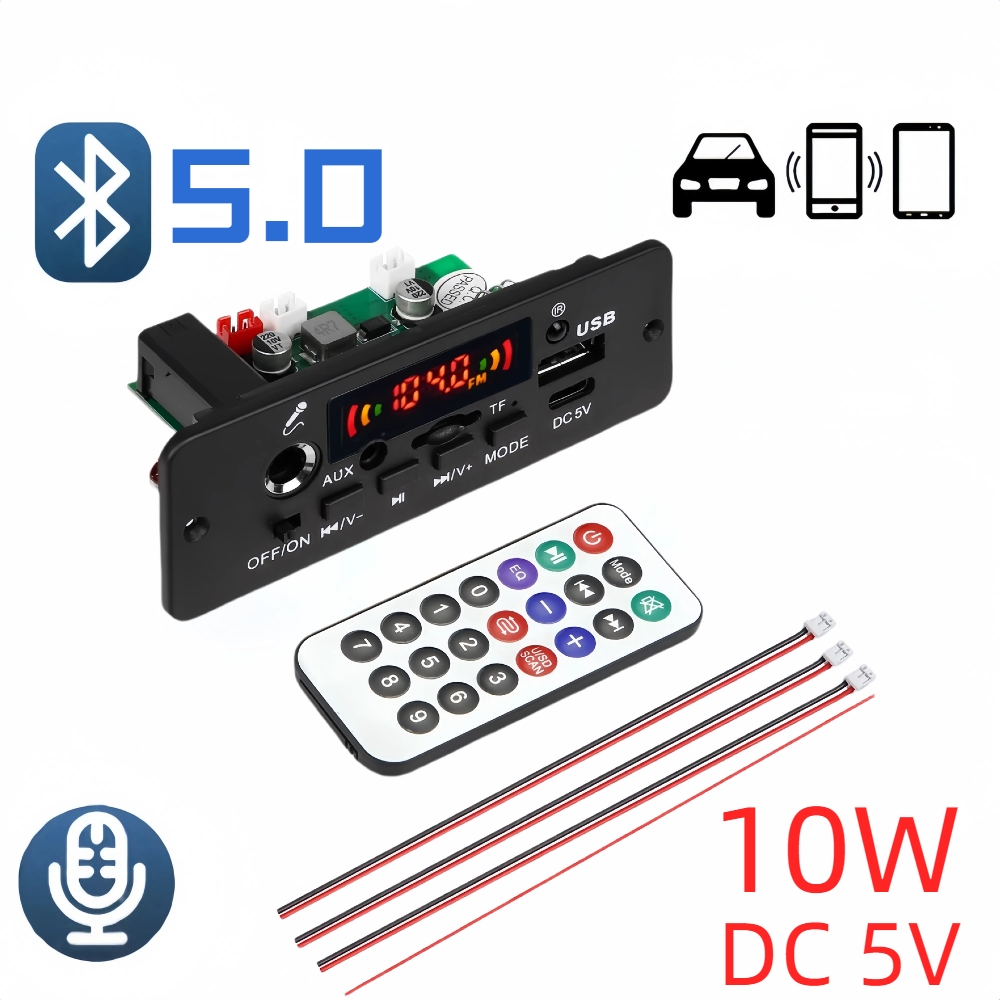DC 5V MP3-Player 2*5W Verstärker Bluetooth MP3-Decoder Board Auto Musik-Player FM Radio Freis prec heinrich tung Aufzeichnung modul Unterstützung Mikrofon
