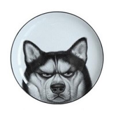 8 * calowy zabawny 3D placki nadruk z kotem płytki talerz dekoracji wnętrz porcelany kostnej stek ciasto naczynia owocowe ceramiczne talerze kuchenne pojemnik: 1