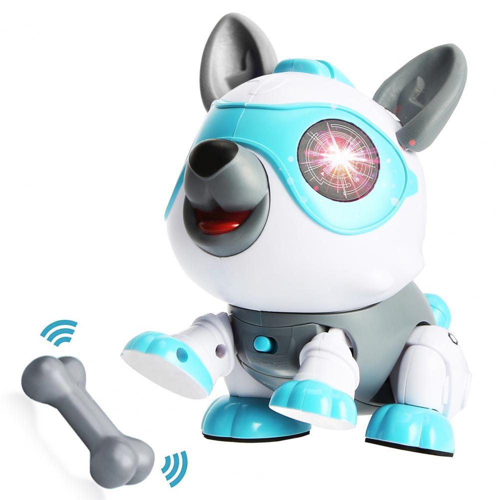 STEM Toy DIY Robot Dog Remote Control Electronics Puppy Pet Interactive with RGB Light Flashing Eye for 6+ Year Old Boys Gi