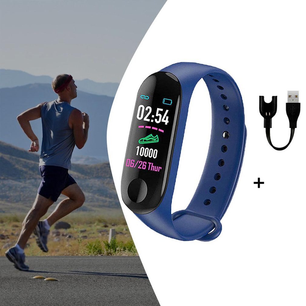 M3 plus smart bracelet heart rate pedometer call reminder message push Neutral Silica gel Waterproof Sleep monitoring