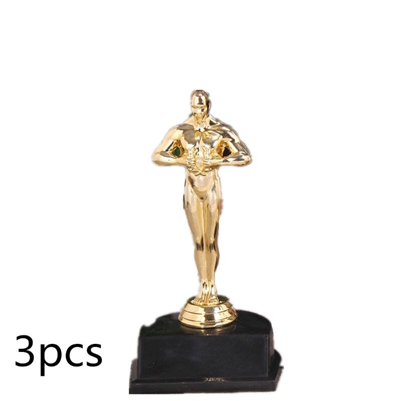 3Pcs. Plastic Gold Cup Trofee, Kids Sport Medaille. Winnaar Medaille. Educatief Props 63HE: A