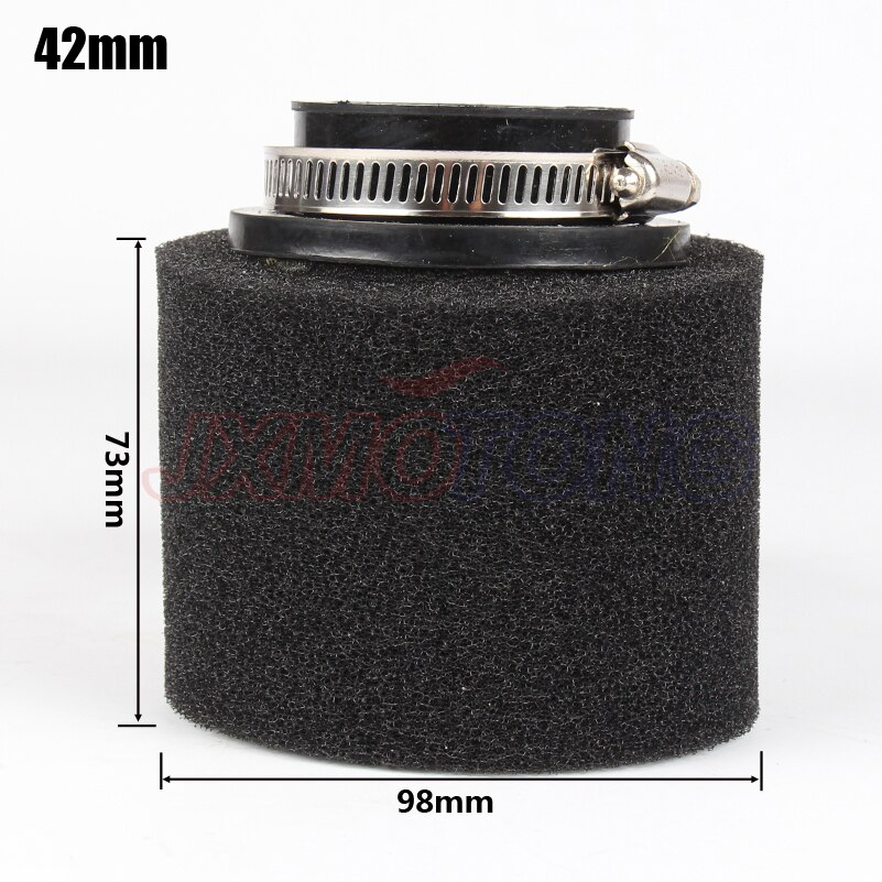Filtro de aire de espuma de cuello recto, negro, 35mm, 38mm, 42mm, 45mm, 48mm, esponja limpiadora, ciclomotor, CG125, 150cc, Moto Dirt Pit Bike
