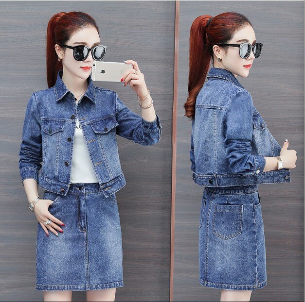 Womens Mini Rok Pak 2 Stuk Sets Outfit Vrouwen Den... – Vicedeal