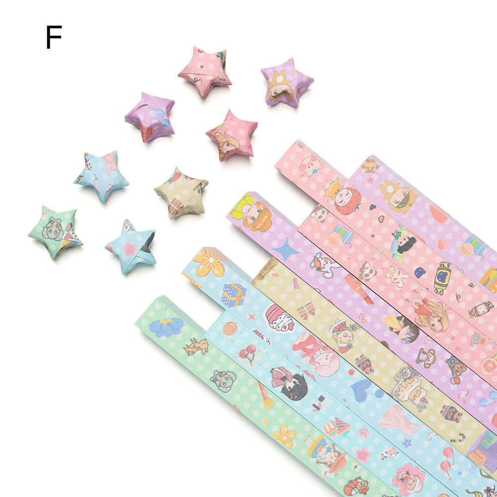 210pcs/lot Glow in Dark Lucky Star Origami Fluorescence Folding Strip Paper Best Wishes Handcraft Craft Paper Decor: not glowing F 540PC