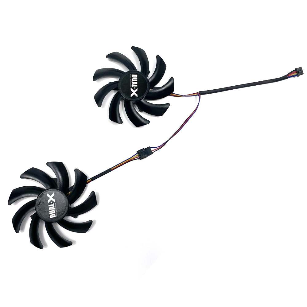 Wentylator chłodzący nowy wentylator 85MM 4PIN FDC10H12S9-C FD7010H12S HD7950 GPU dla jego RX580 470 Sapphire R9 270 280X HD7870 HD7950 HD6850: Srebrny