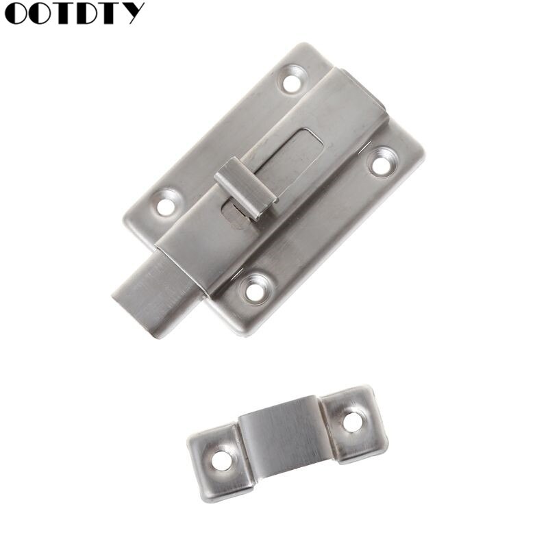 Stainless Steel Spring Latch Slide Door Lock Security Gate Barrel Bolt Padlock