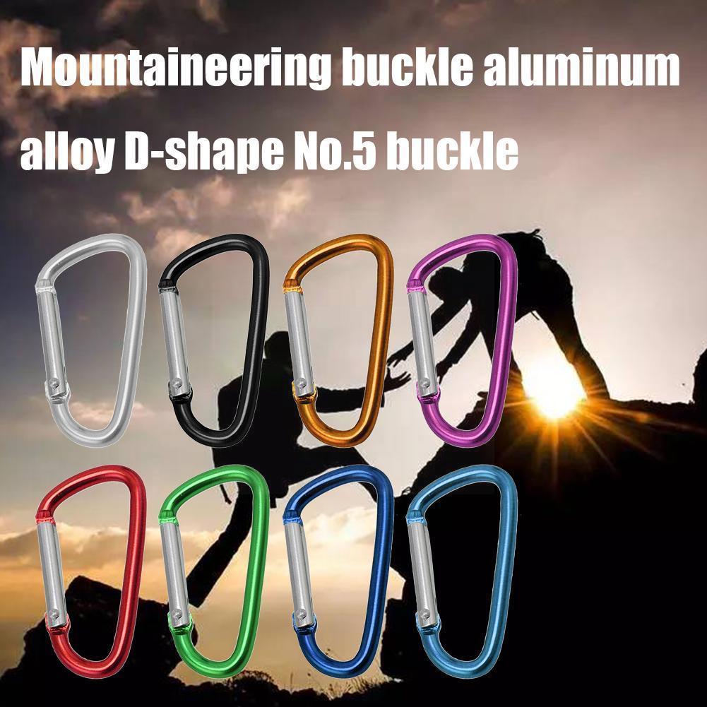 3pcs D Clip Carabiner Snap Spring Clasp Hook Keyring Carabiner Hook Locking Karabiner Carabina Small Camping Snap Clip Keyr U9w8