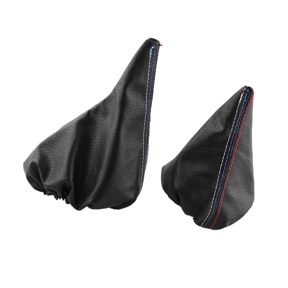 2 Stuks Lederen Handrem Hoes Gear Cover Set Auto Interieur Accessoire Covers Compatibel Voor E36