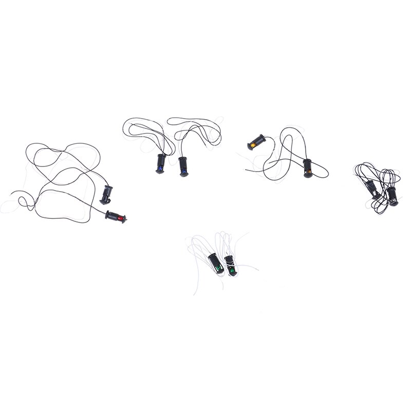 2 sztuk modelu światła ogród robić domku dla lalek trawnik lampa DIY piaskownica stołowa krajobraz