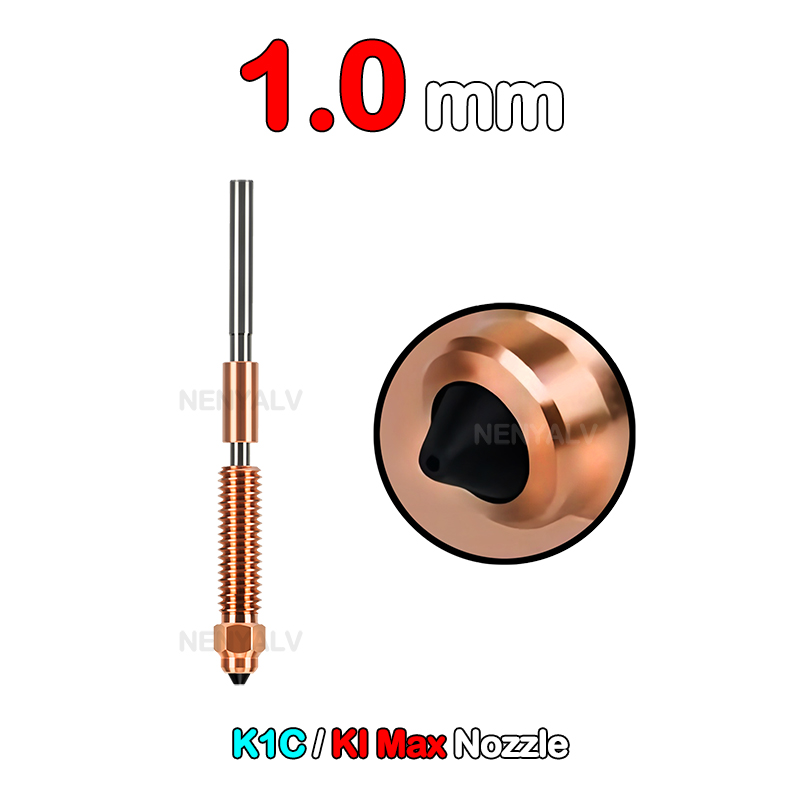 For Creality K1C / k1 Max Hotend Ceramic Heating Block Kit 3D Printer Parts Quick-Swap Nozzle Kit Heat Break Resistance Hotend: 2.2mm / Yellow